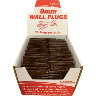 ProTool 8mm Brown Wall Plugs (50 pcs)