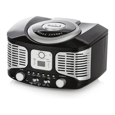 AKAI Retro Bluetooth CD Boombox with FM Radio - Black