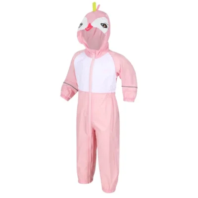 Regatta Kids' Breathable Waterproof Puddle Suit Pink Toucan