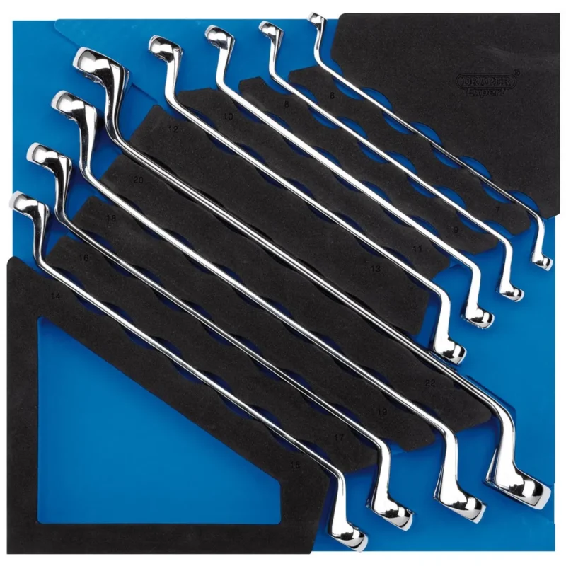 ring spanner set in 12 drawer eva insert tray 8 piece