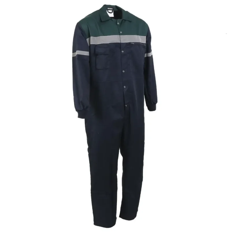 safety deluxe boilersuit hivis navy and green colour