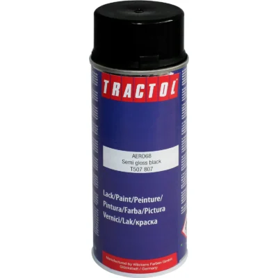 Tractol Paint 400ml Spray Can Semi Gloss Black