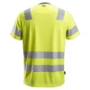 Snickers 2530 AllroundWork High Vis Yellow T Shirt 4 snickers 2530 allroundwork yellow high vis t shirt class 2