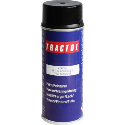 Tractol Paint 400ml Spray Can Gloss Black