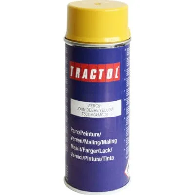 Tractol Paint 400ml Spray Can John Deere Yellow
