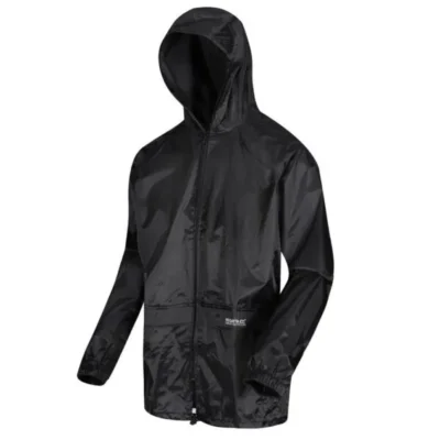 Regatta Men's Stormbreak Lightweight Waterproof Hooded Jacket Black