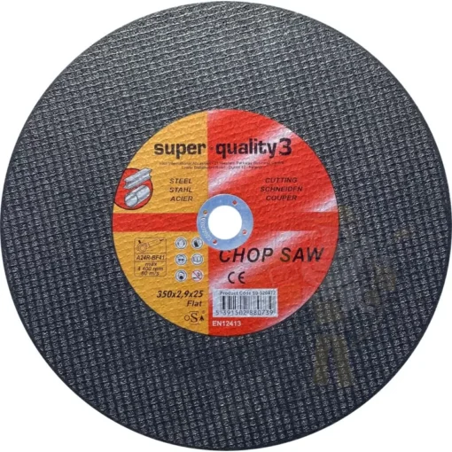 super quality 3 steel flat cutting disc 14 inch 350mm x 2.9mm x 25mm