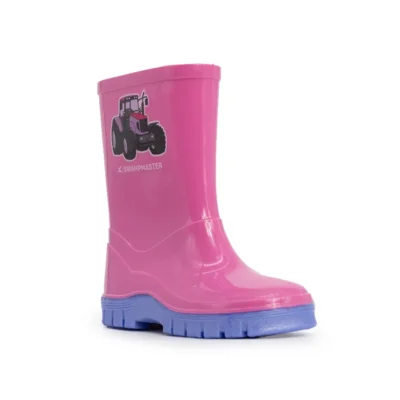 swp3380 swampmaster junior tractor wellington wellies boot pink