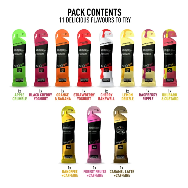 torq sample pack 11 gels contents