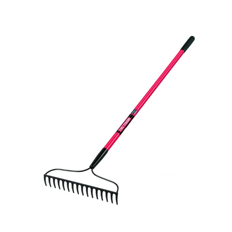 tp32404 truper tru tough 60 inch 16 teeth welded bow rake fiberglass handle