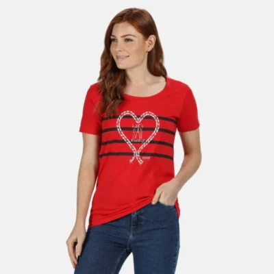 Regatta Kimberley Walsh Filandra IV Graphic T-Shirt True Red Heart Print