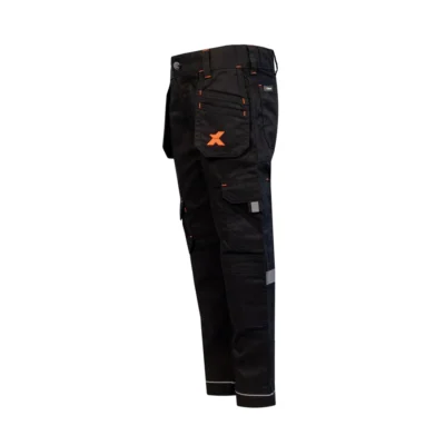 xpert pro junior stretch black work trouser