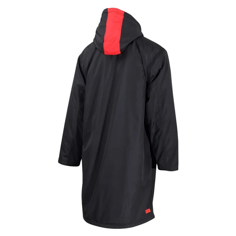 zone3 polar fleece parka robe black red