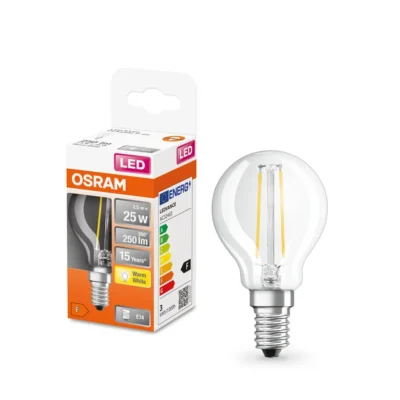 Osram LED Star Classic P 25 Filament 2.5W 827 Clear E14