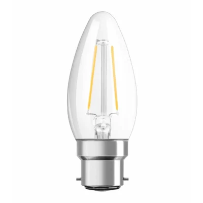 Osram LED Retrofit Filament Candle 2.5W (25W eq.) B22d 2700K Clear Ledvance