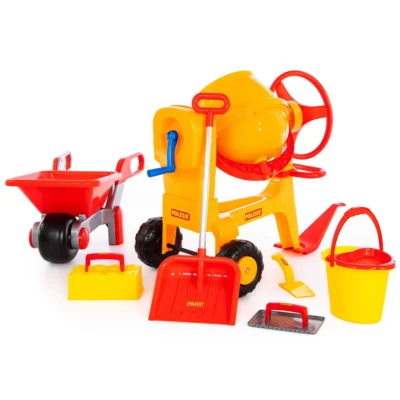 play cement mixer with hitch bar and wheel 2