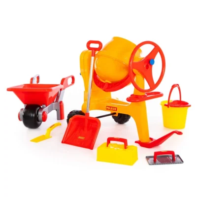 play cement mixer with hitch bar and wheel 3
