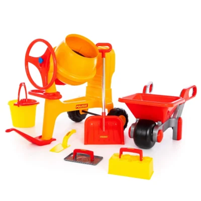 play cement mixer with hitch bar and wheel 4