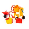 play cement mixer with hitch bar and wheel 6
