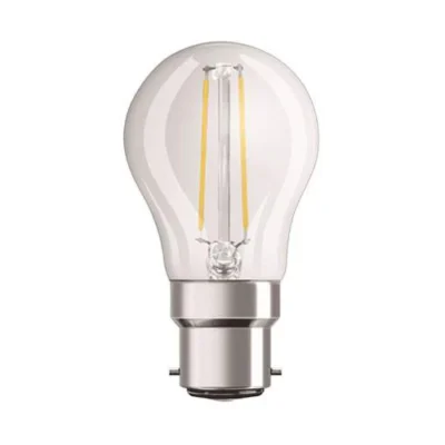 Osram B22 (BC) Golf Clear LED Filament -2.5W 250 Lumen 2,700K Non-Dimmable