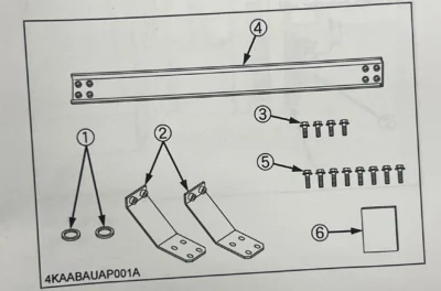 kubota support kit for g series high dump k631796370 3