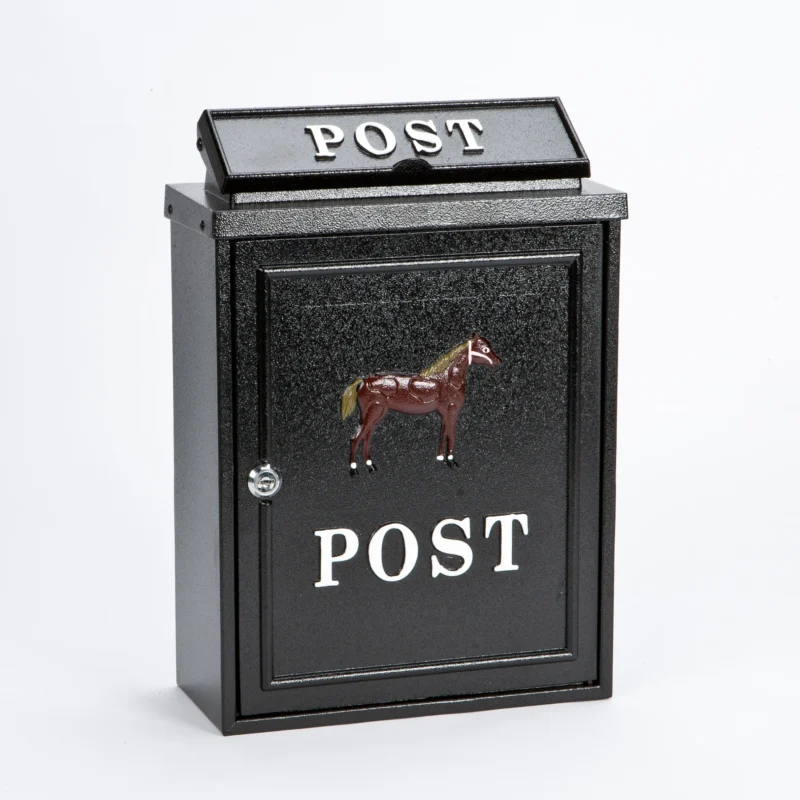 post box with horse design