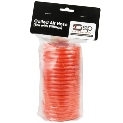 SIP 5 Metre Coiled Air Hose with Fittings