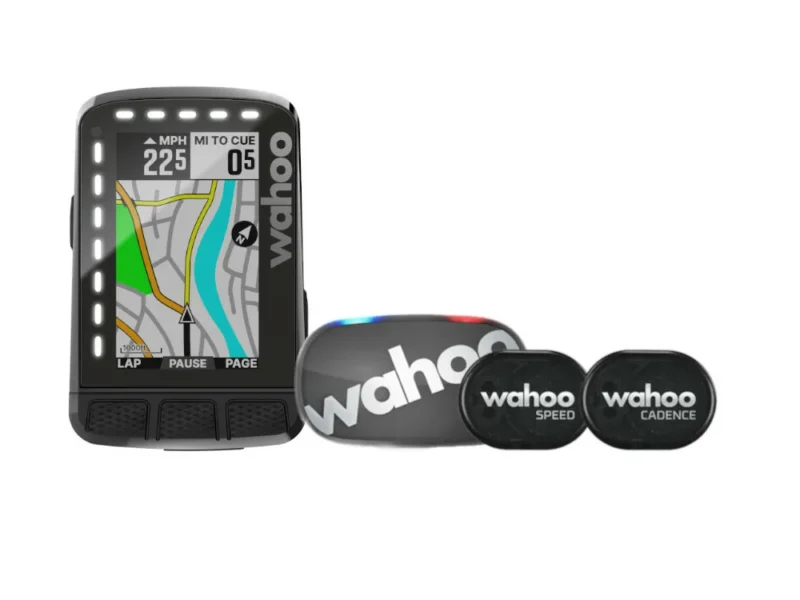 wahoo elemnt roam v2 gps bike computer bundle with tickr 2 1