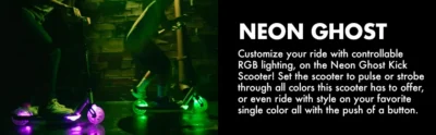Alternative view of Yvolution Neon Ghost LED Scooter with Dynamic Lights for Kids Aged 5+