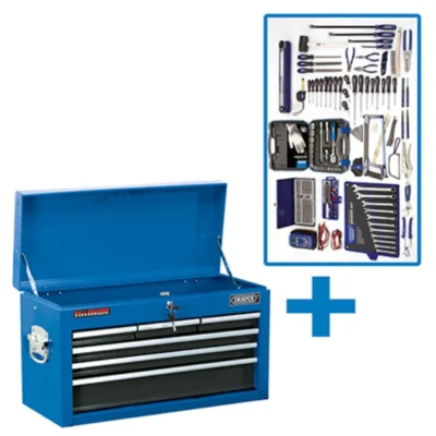 Draper Workshop Tool Kit with 6-Drawer Tool Chest and Comprehensive Hand Tools Set (53205)