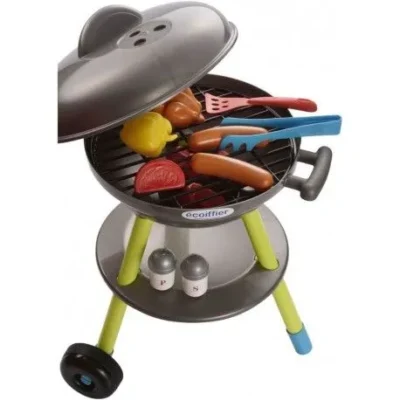 Alternative view of Children's BBQ Set with Accessories - Grill, Charcoal, Tongs, Seasonings