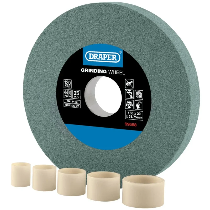 draper silicon carbide bench grinding wheel 150 x 20mm 120 grit 1