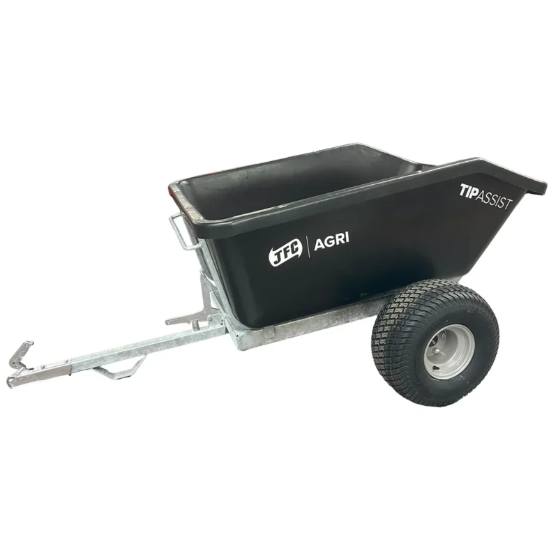 jfc quad tipping trailer gas ram assisted 500 litre