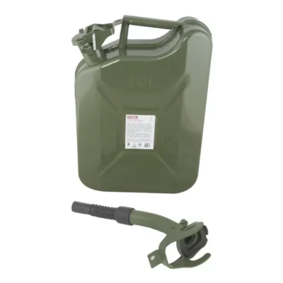 Mcanax 10 Litre Jerry Can Green with Spout .8mm Un App Mx1650041