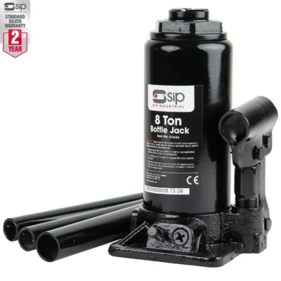 SIP 8 TON Bottle Jack 03656 - Heavy-Duty, Adjustable Lifting, Overload Protection