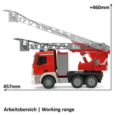 404960 jamara mercedes benz antos fire truck with turnable ladder 120 2.4ghz n 13