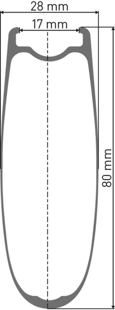arc 1400 dicut wheel carbon clincher 80 x 17 mm rim rear 1