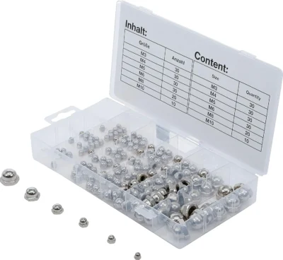 Cap Hex Nut Assortment - 150 pcs