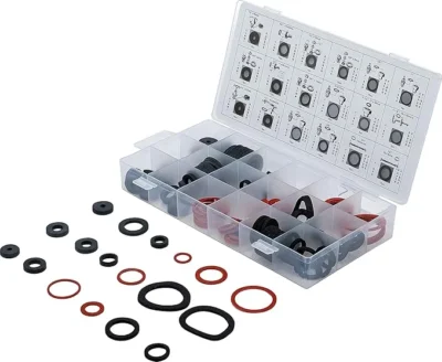 Seal Ring Assortment - Rubber and Fibreglass, 141 pcs.