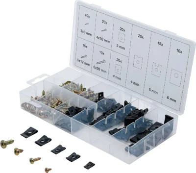 U-Type Cushion and Screw Assortment - 170 pcs