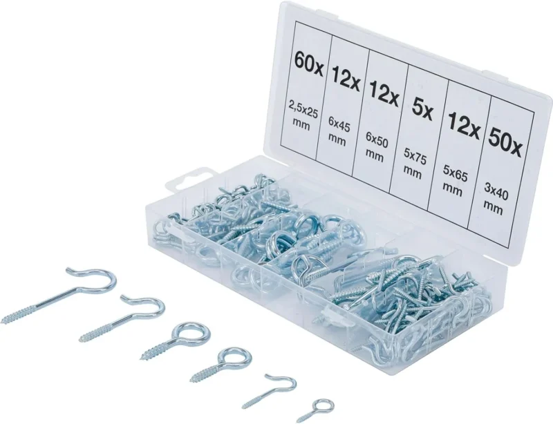 bgs 8136 screw hook assortment 151 pcs 1 1