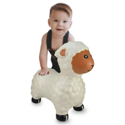 bouncing animal sheep white with pump jamara kids 1 1