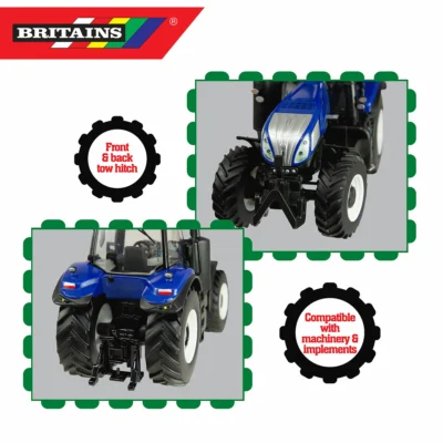 britains new holland t8.435 tractor 132 scale model 43216 8