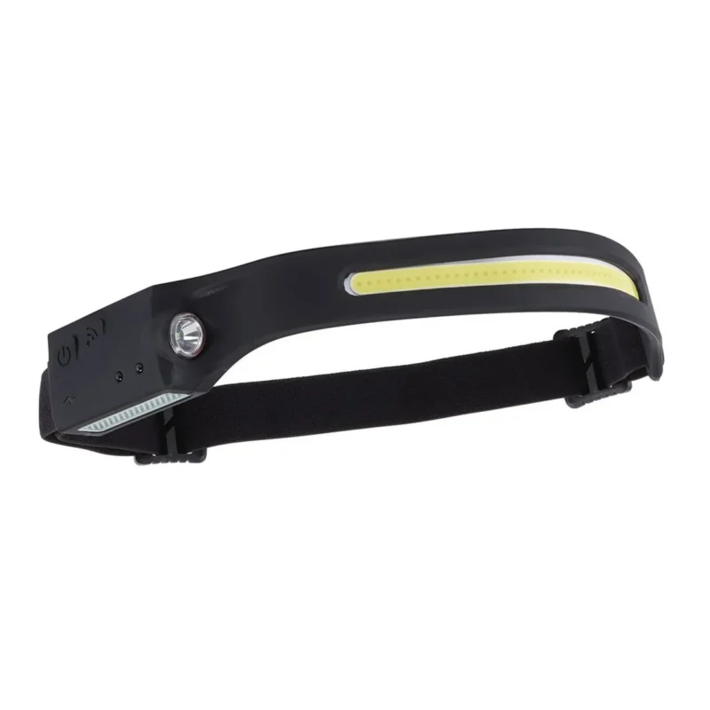 cob led rechargeable 2 in 1 head torch with wave sensor 3w 350lm cob adjustable waterproof 28236 1