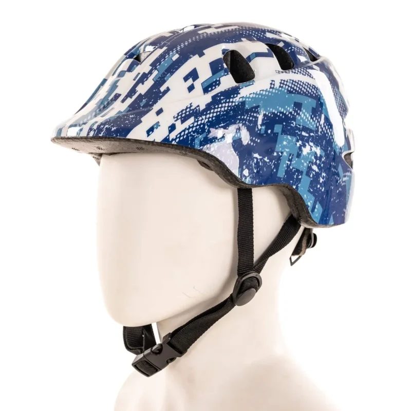 etc blue camo youth helmet 52 56cm 1