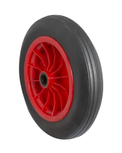 G20374 - Solid Wheel 330 x 67mm with PVC Centre | 1in Bore | Heavy-Duty Trolley Wheel