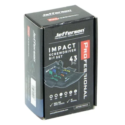 Jefferson 43 Piece Impact Screwdriver Bit Set 6 jefferson 43pc impact screwdriver bit set 3