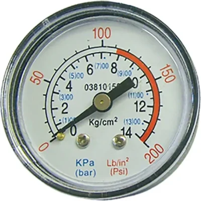 Jefferson 2" Pressure Gauge (50mm Face) - 1/4" Compressor Fitting