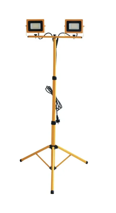 Rugged Twin LED Telescopic Tripod Worklight 220V - 2 x 20W | 3200 Lumen | IP65