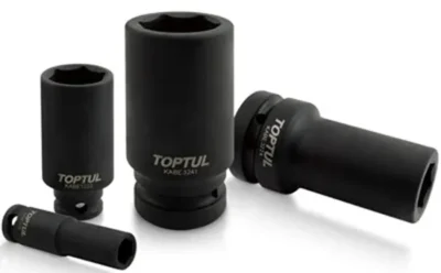 Toptul 1/2" Drive Deep Impact Socket 6pt 25mm - QKABE1625